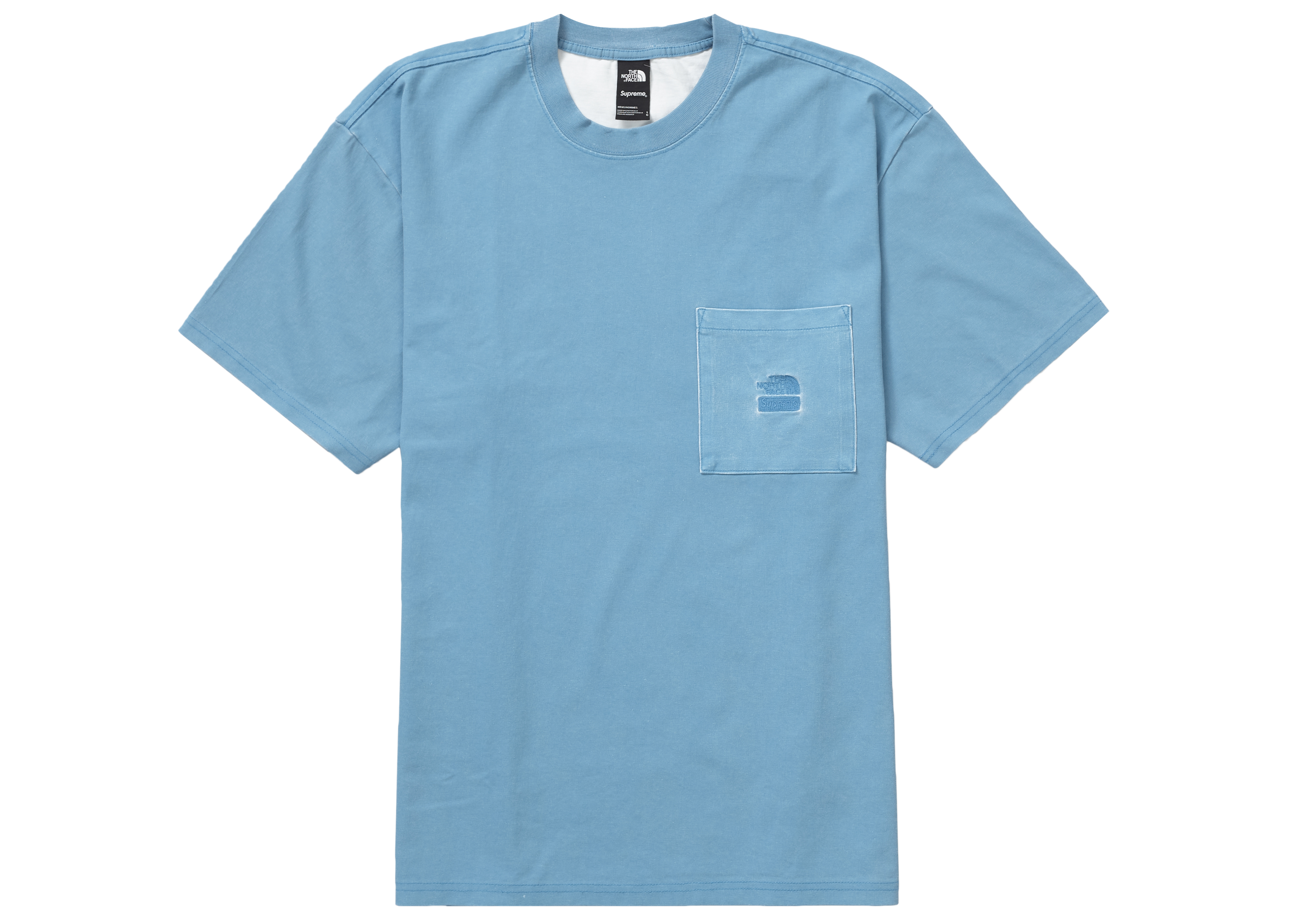 Supreme The North Face Pigment Printed Pocket Tee Turquoise Men's