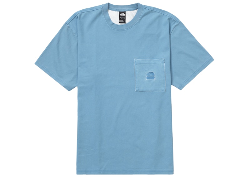 Supreme The North Face Pigment Printed Pocket Tee Turquoise Men's - SS21 -  US