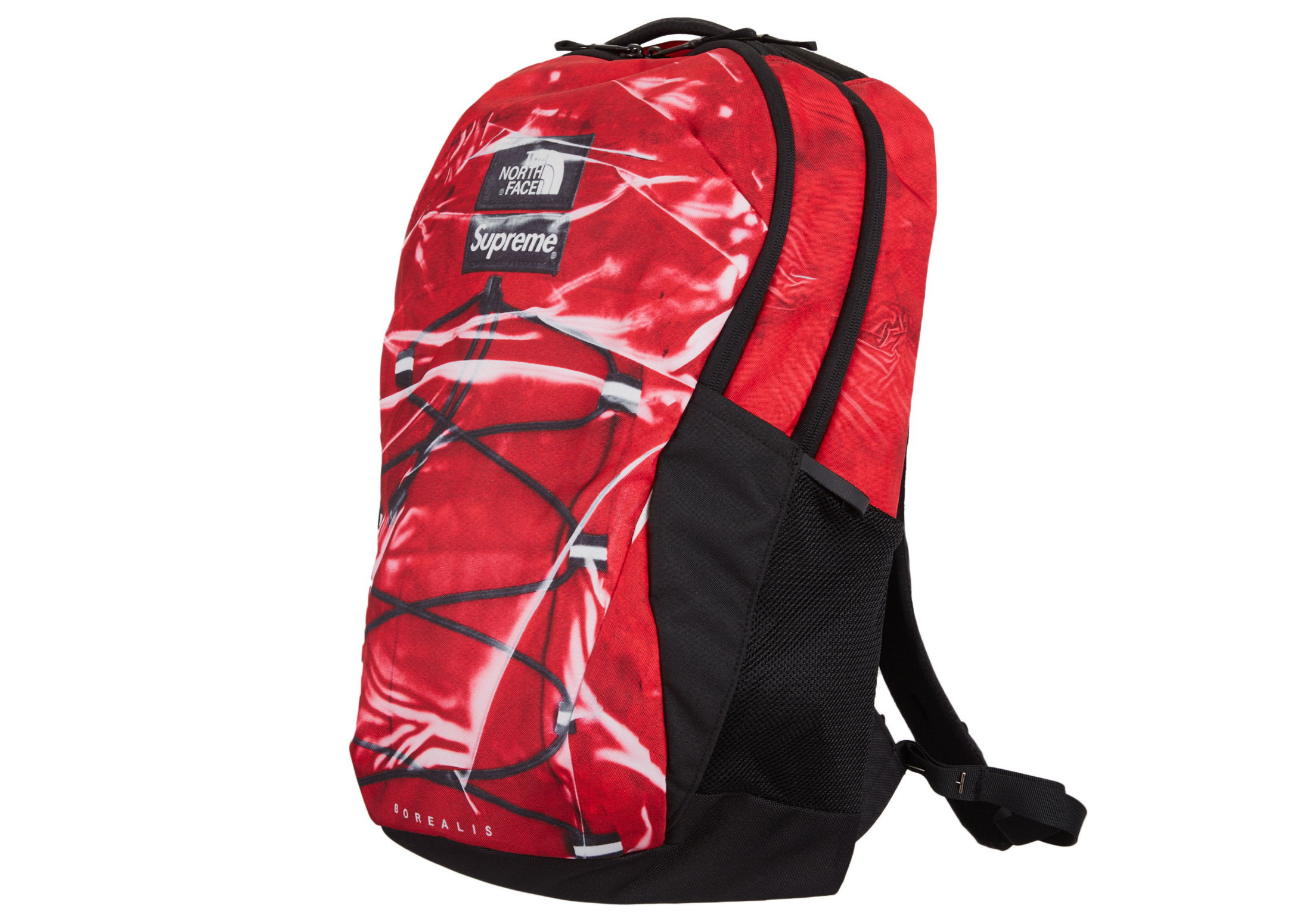 Supreme The North Face Printed Borealis Trompe L'oeil Backpack Red 