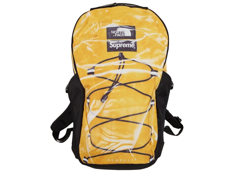 supreme northface bag yellow