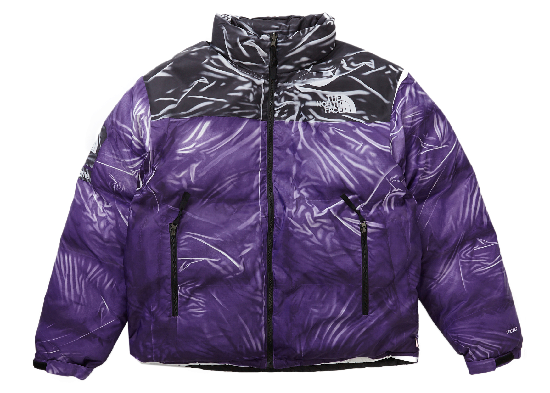 Supreme The North Face Printed Nuptse Trompe L'oeil Jacket Purple