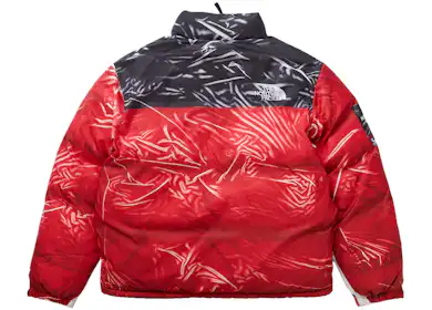 Supreme The North Face Printed Nuptse Trompe L'oeil Jacket Red - SS23 - CN
