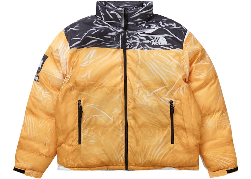 Supreme The North Face Printed Nuptse Trompe L'oeil Jacket Yellow