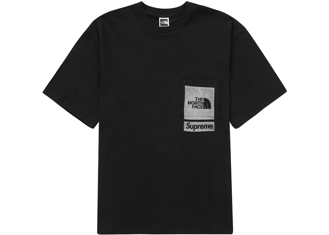 Pre-owned Supreme The North Face Printed Pocket Tee Black