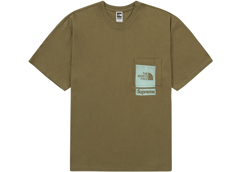 Supreme The North Face Printed Pocket Tee Olive メンズ - SS23 - JP