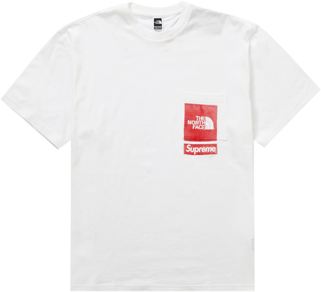 Supreme The North Face Printed Pocket Tee White Men's - SS23 - US