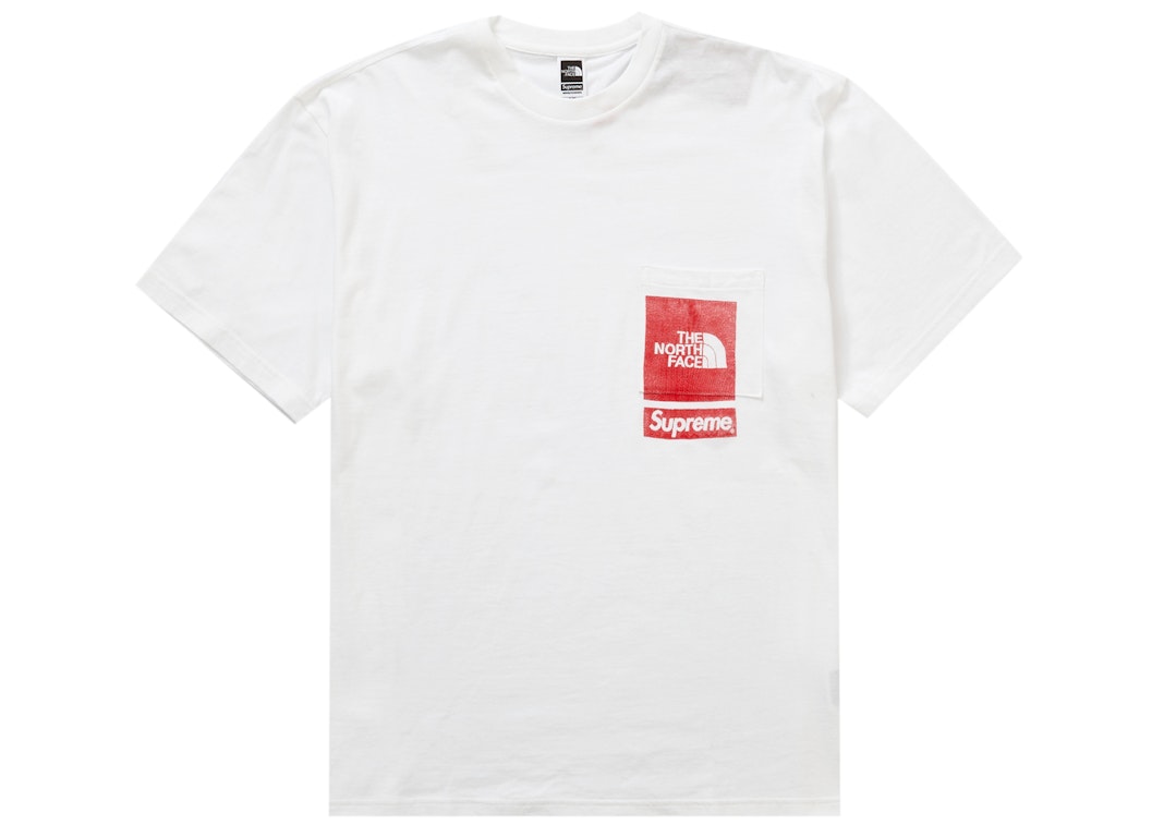 Pre-owned Supreme The North Face Printed Pocket Tee White