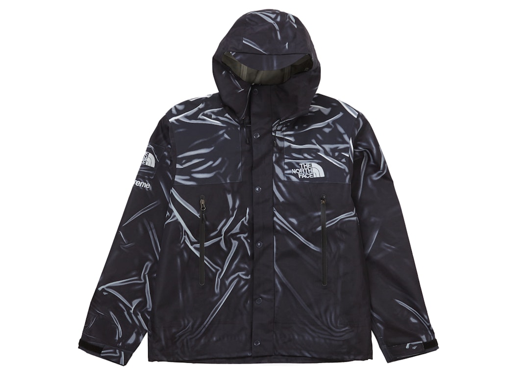 Pre-owned Supreme The North Face Printed Taped Seam Shell Trompe L'oeil Jacket Black