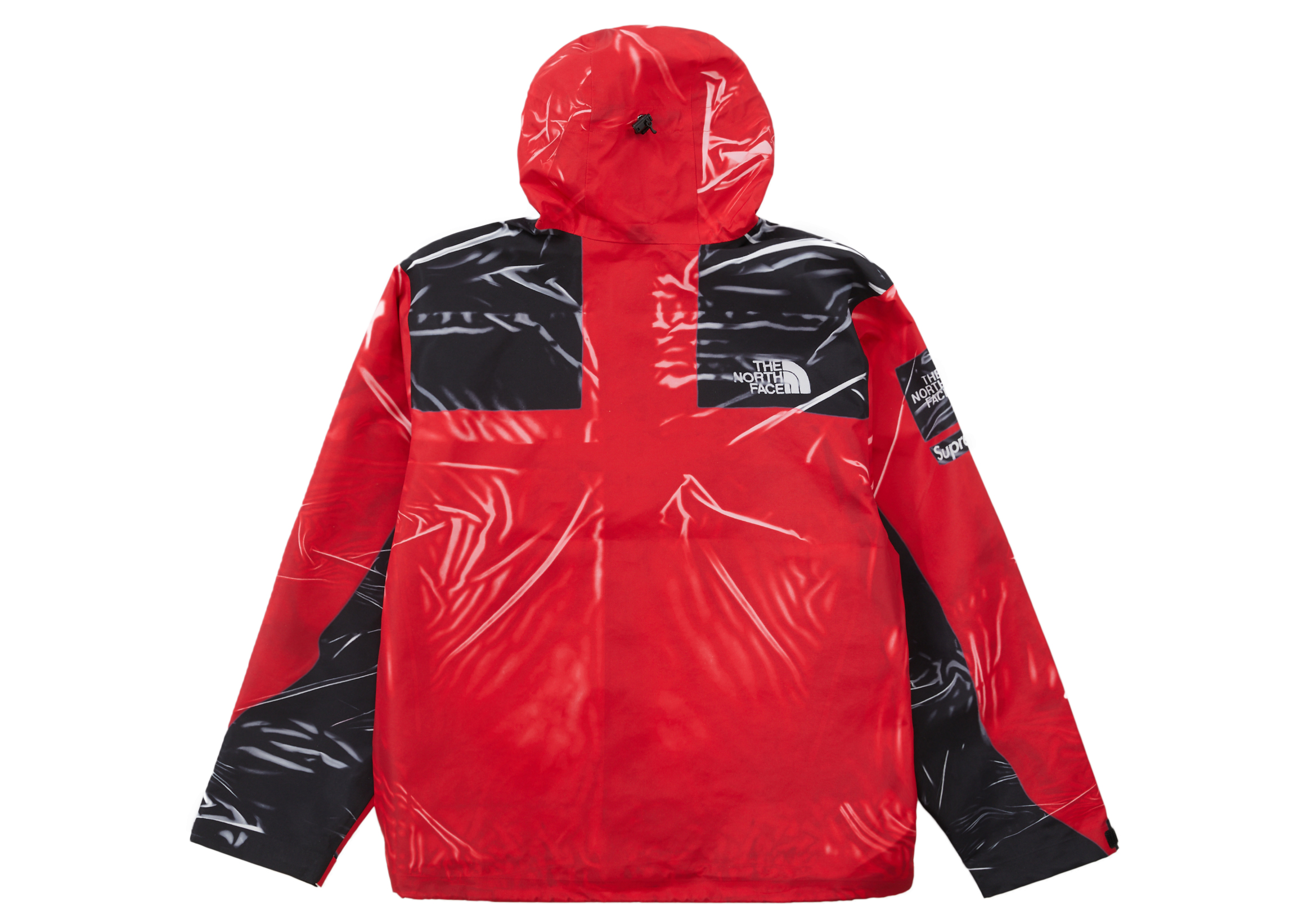 Supreme The North Face Printed Taped Seam Shell Trompe L'oeil Jacket Red