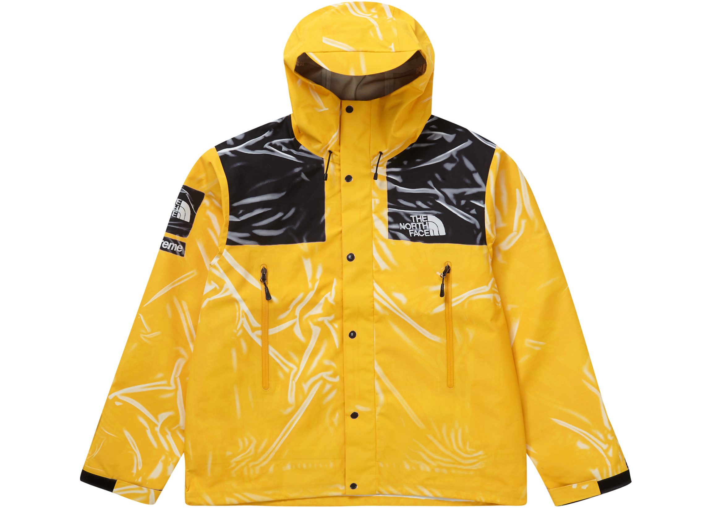 Supreme The North Face Printed Taped Seam Shell Trompe L'oeil Jacket Yellow