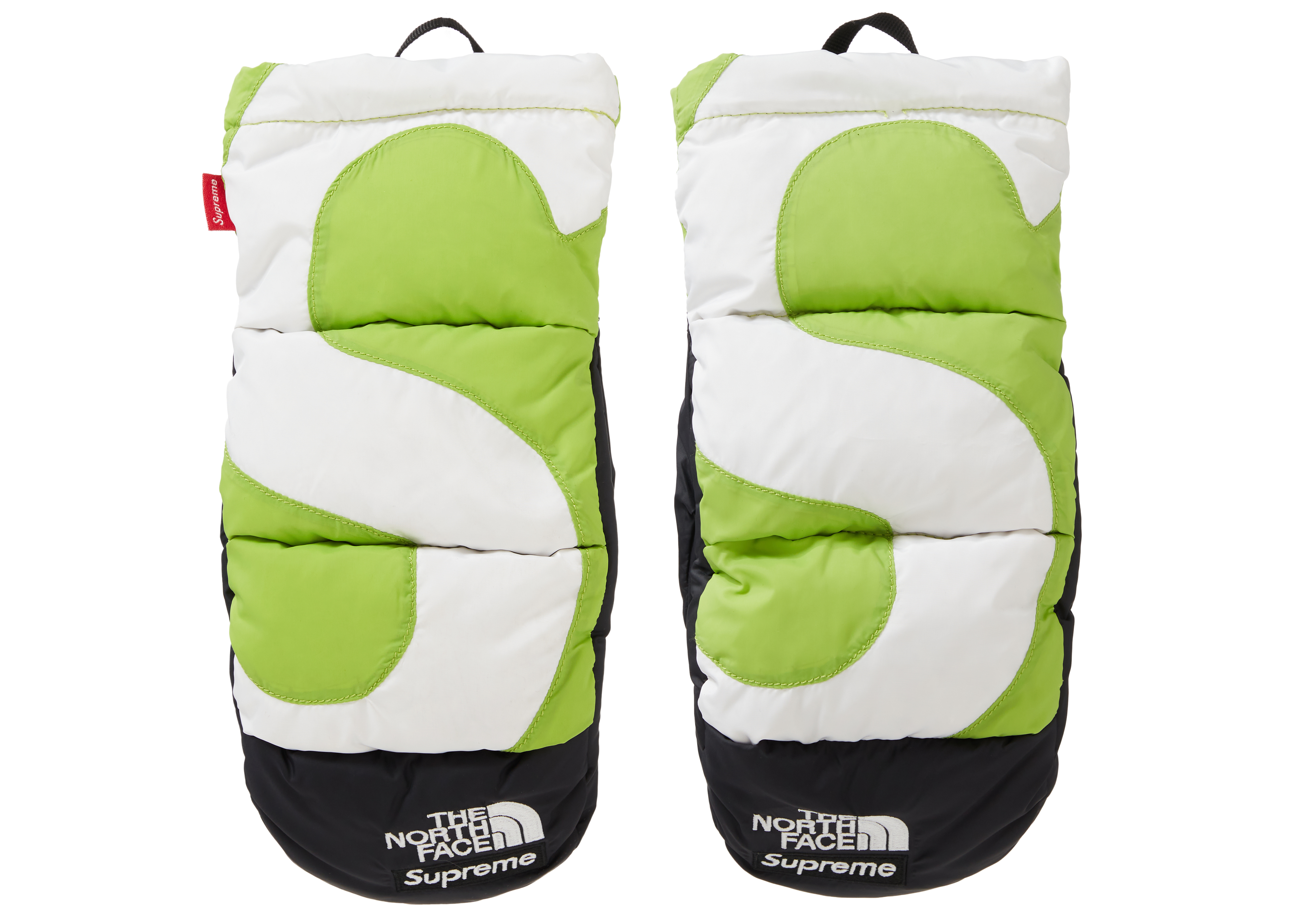 Supreme The North Face S Logo Nuptse Mitts Lime