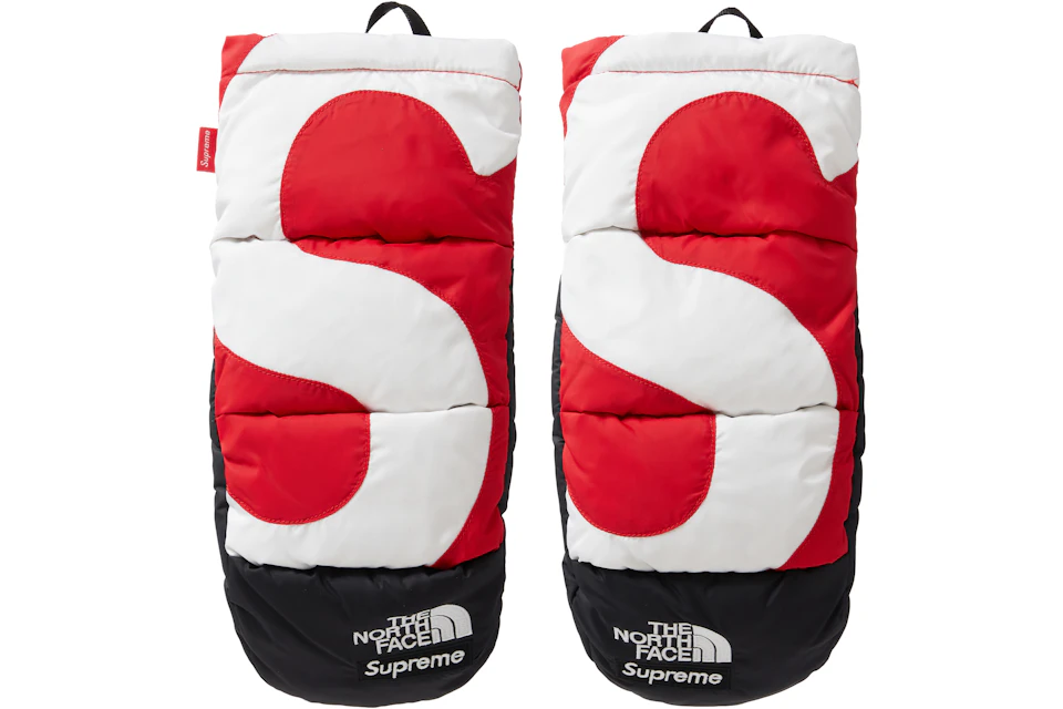 Supreme The North Face S Logo Nuptse Mitts Red