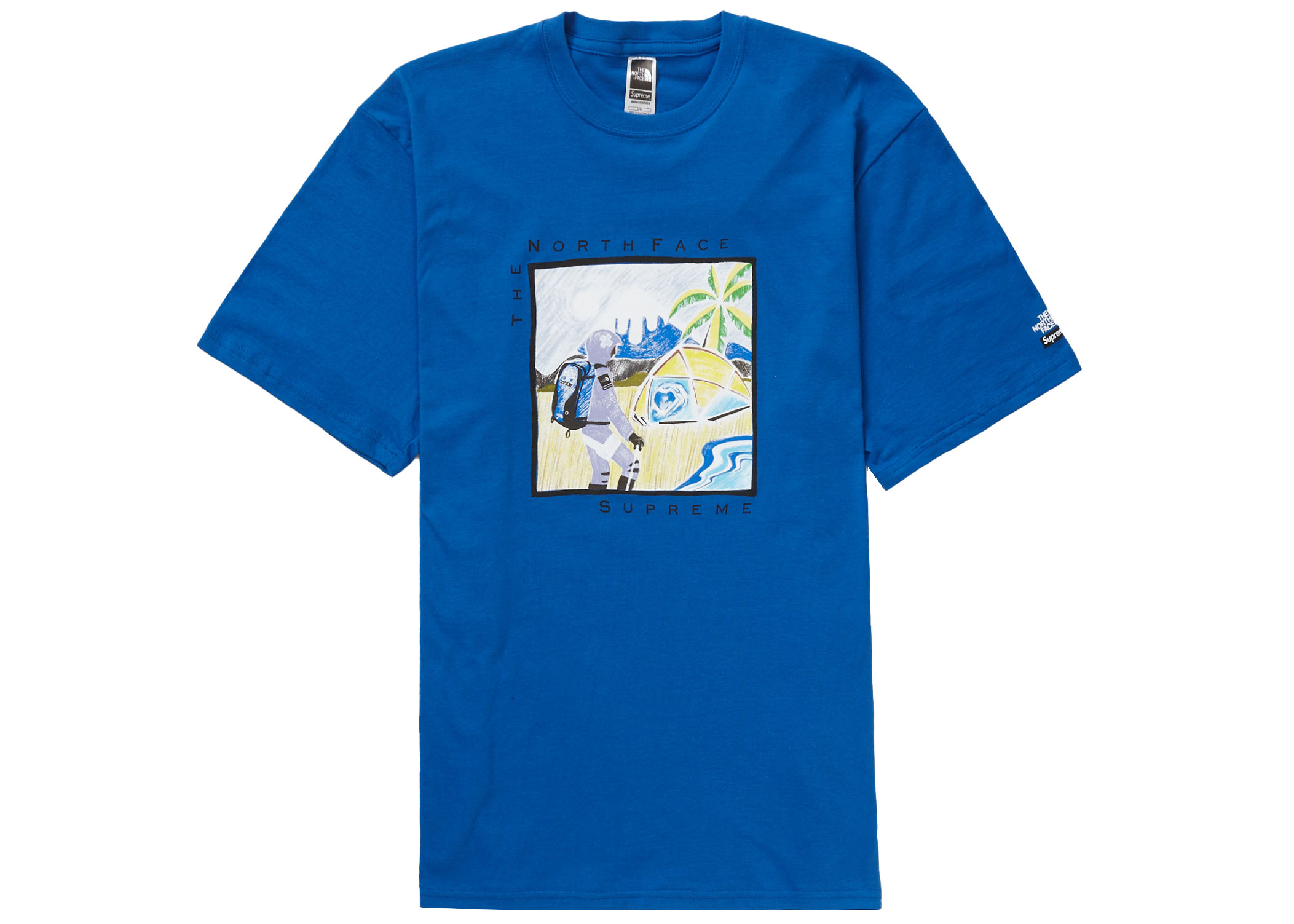 Supreme The North Face Sketch S/S Top Blue Men's - SS22 - US