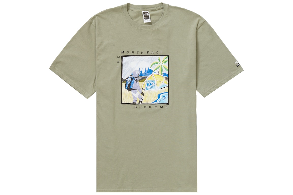 Pre-owned Supreme The North Face Sketch S/s Top Sage