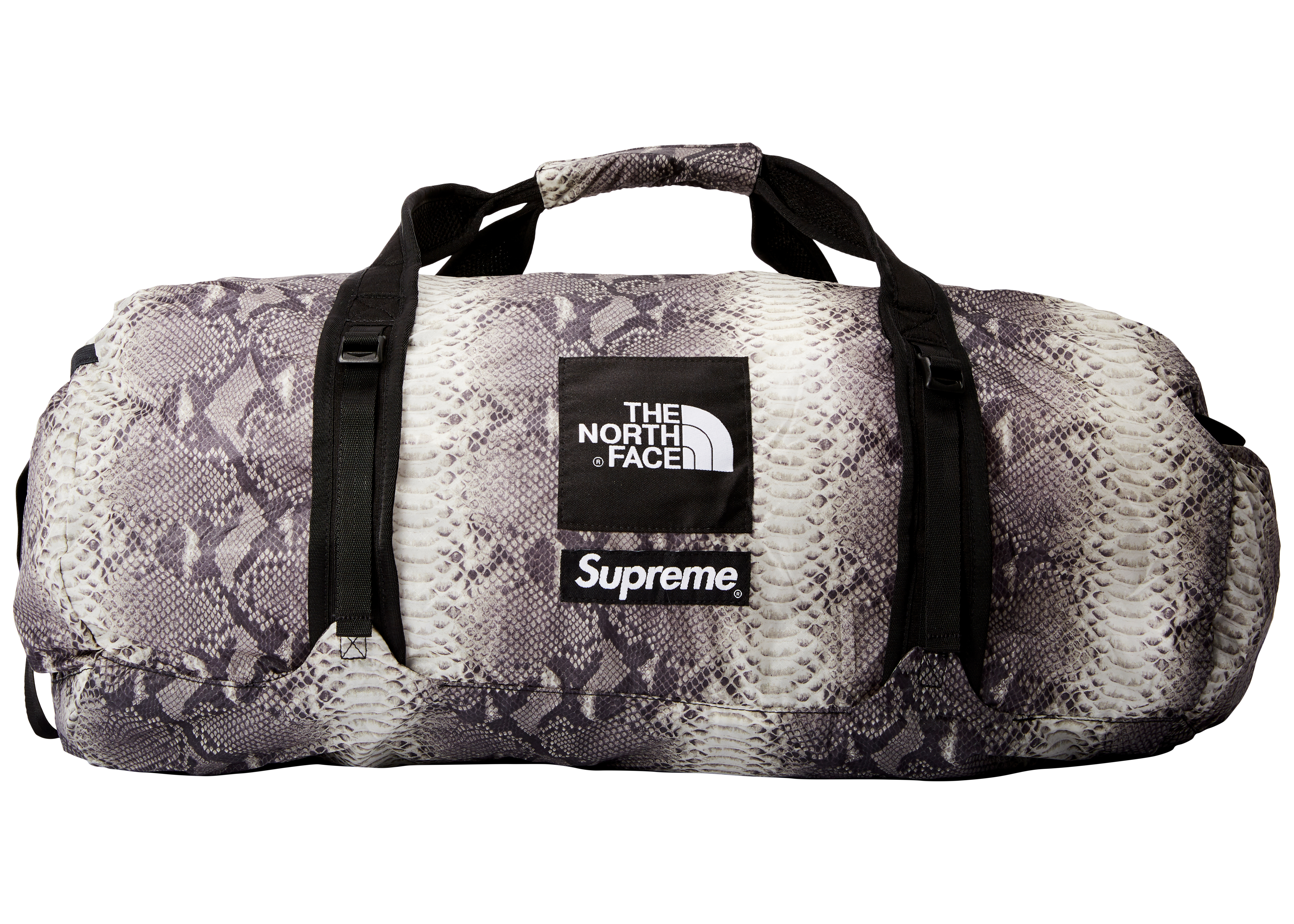 Supreme The North Face Snakeskin Flyweight Duffle Bag Black