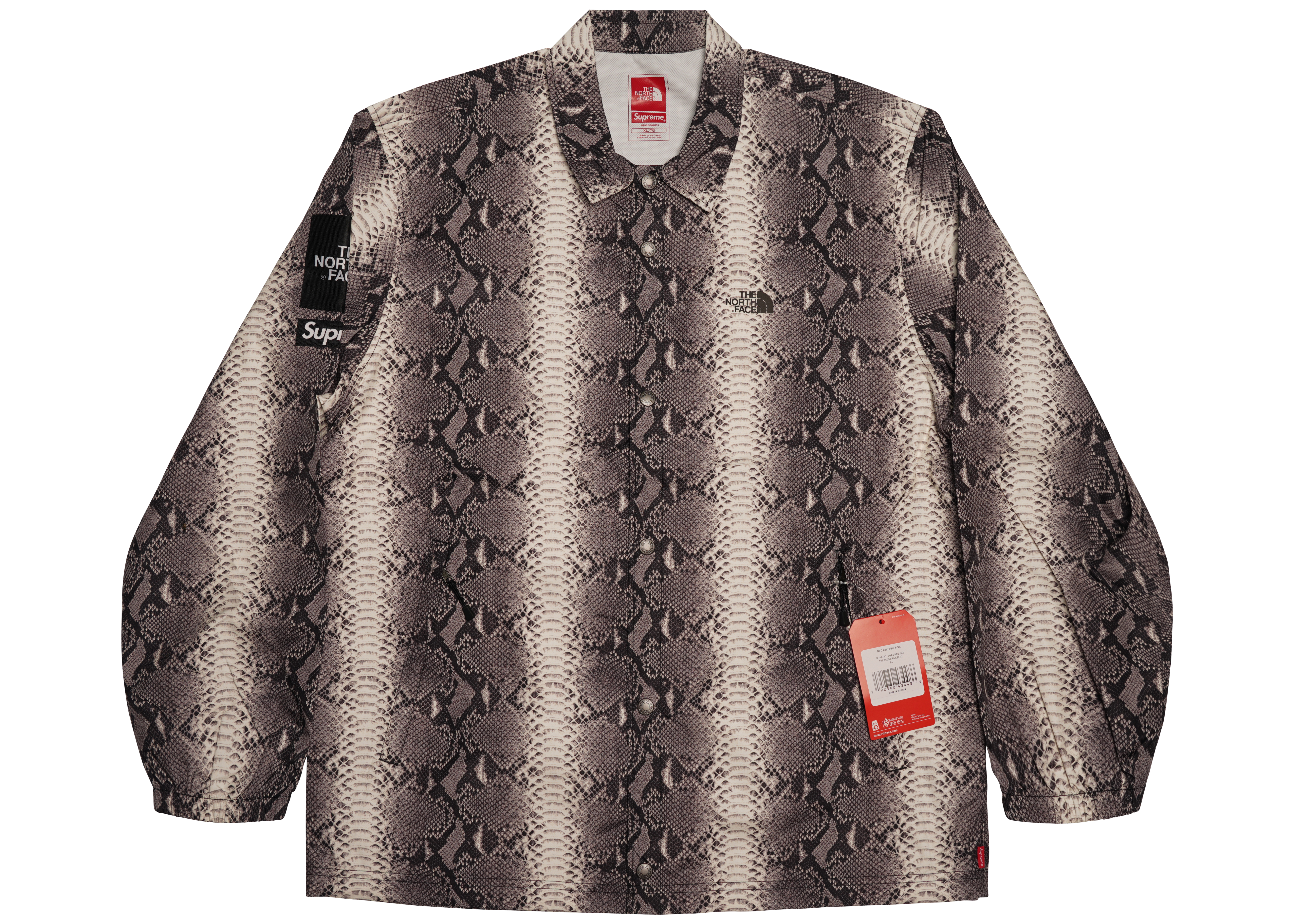 Supreme The North Face Snakeskin Taped Seam Coaches Jacket Black ...
