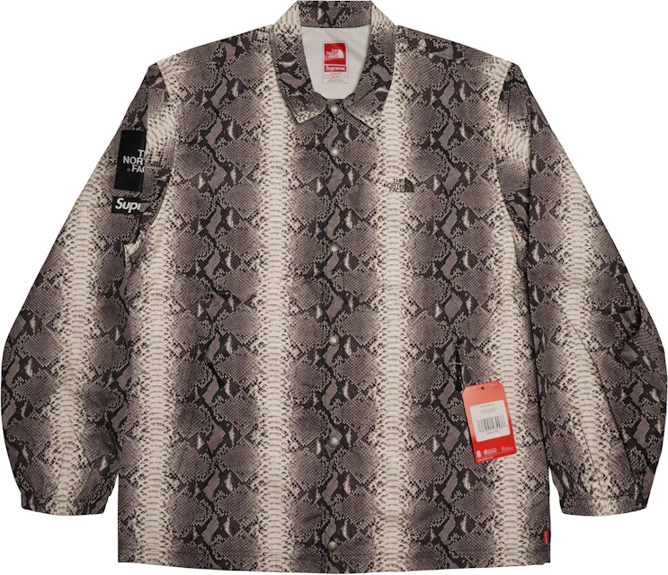 Supreme The North Face Snakeskin Taped Seam Coaches Jacket Black Men's ...