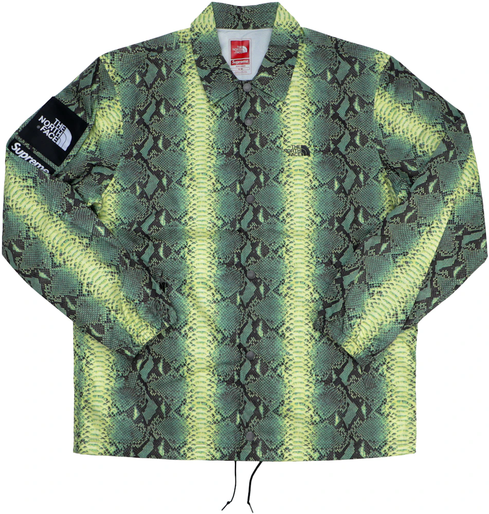 Supreme The North Face Snakeskin Taped Seam Coaches Jacket Green Men's ...