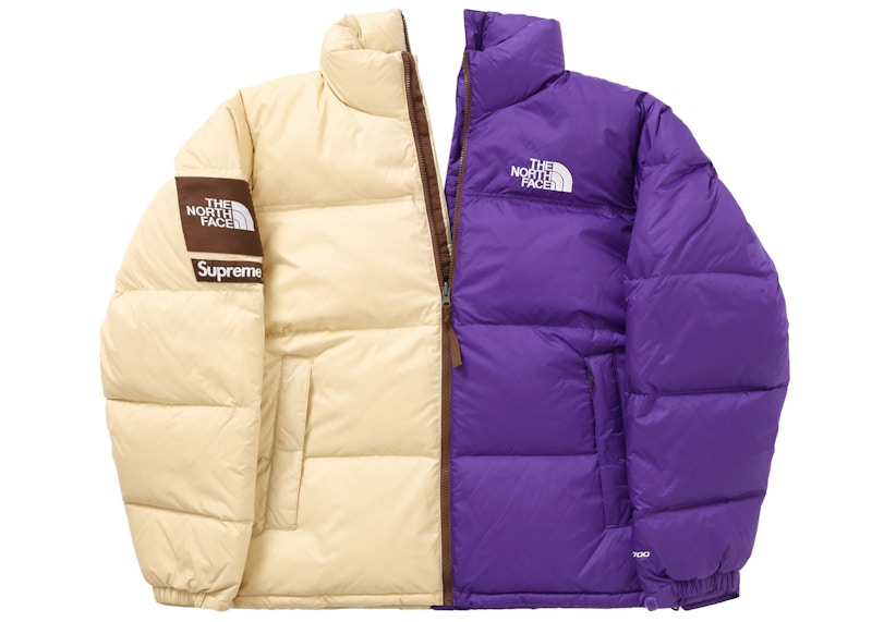 Supreme The North Face Split Nuptse Jacket White