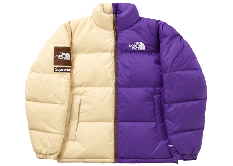 Supreme The North Face Split Nuptse Jacket White