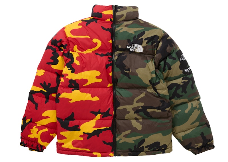 Supreme THE NORTH FACE Split Nuptse Jacket Woodland CAMO