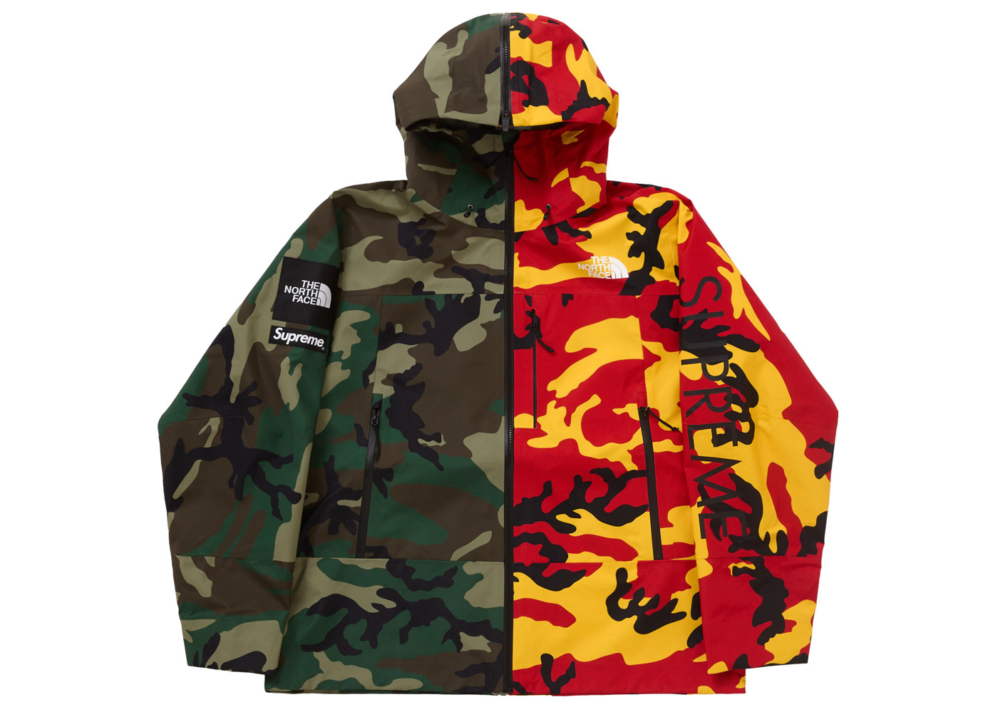 Supreme The North Face Split Taped Seam Shell Jacket Woodland Camo