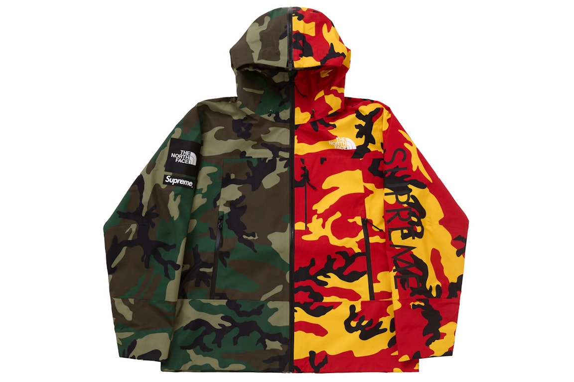 Pre-owned Supreme The North Face Split Taped Seam Shell Jacket Woodland Camo