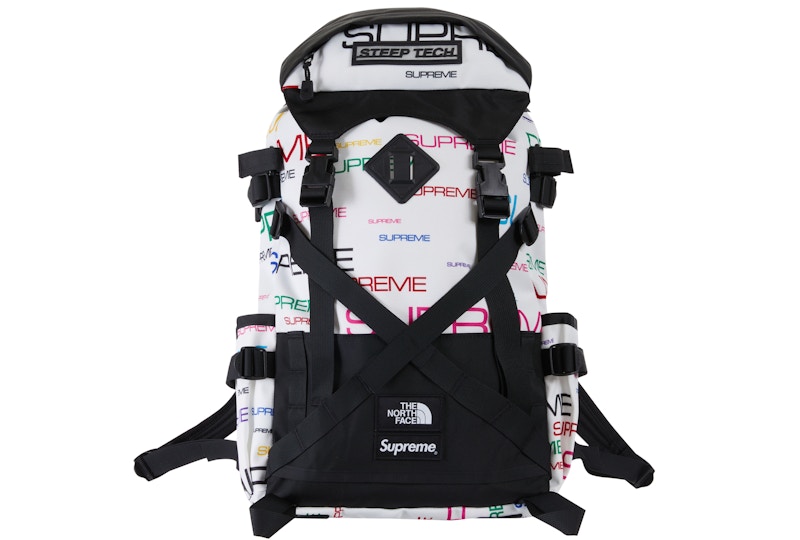 supreme north face バッグパック 白 white-