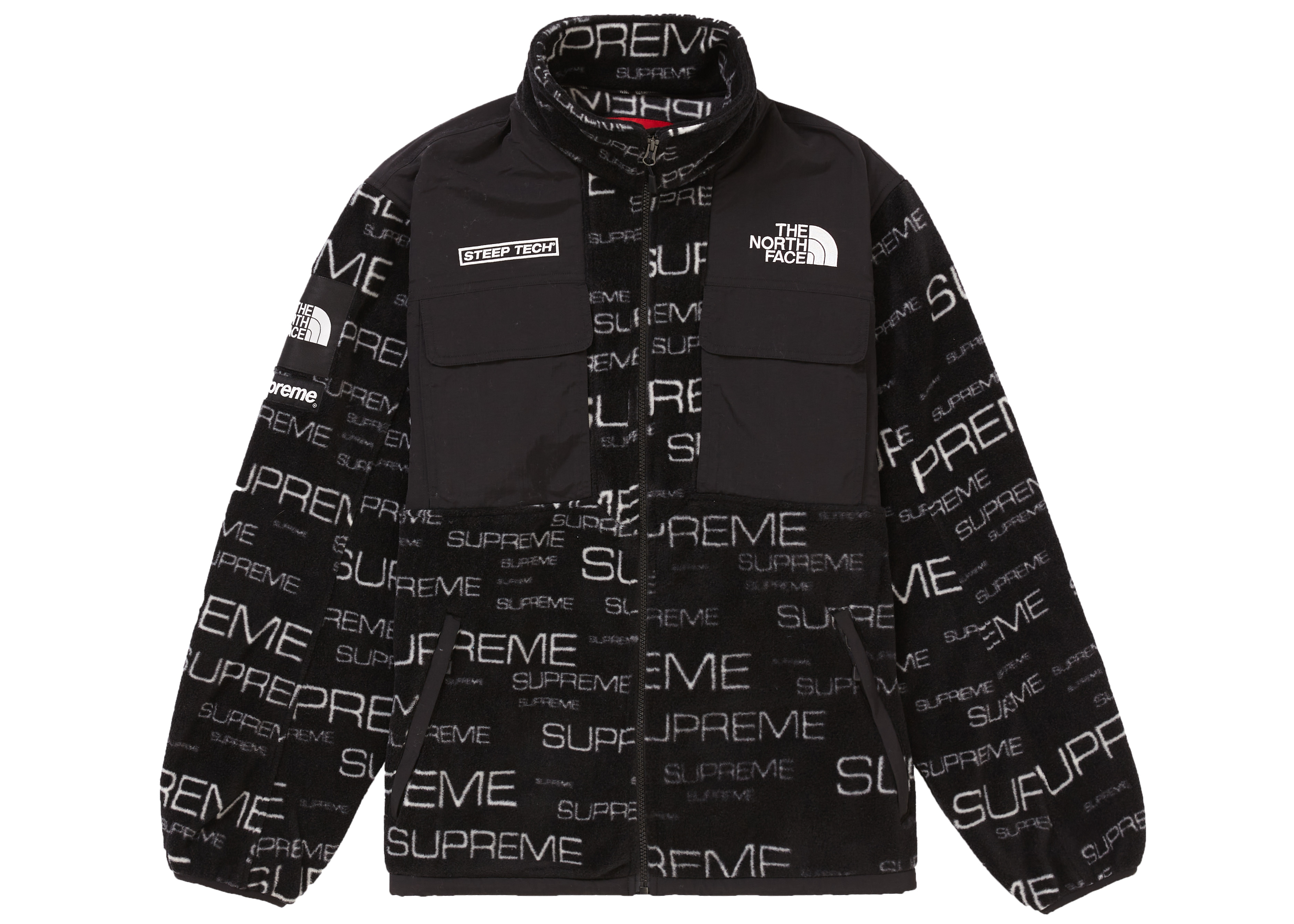 Supreme The North Face Steep Tech Fleece Jacket Black Men's - FW21 