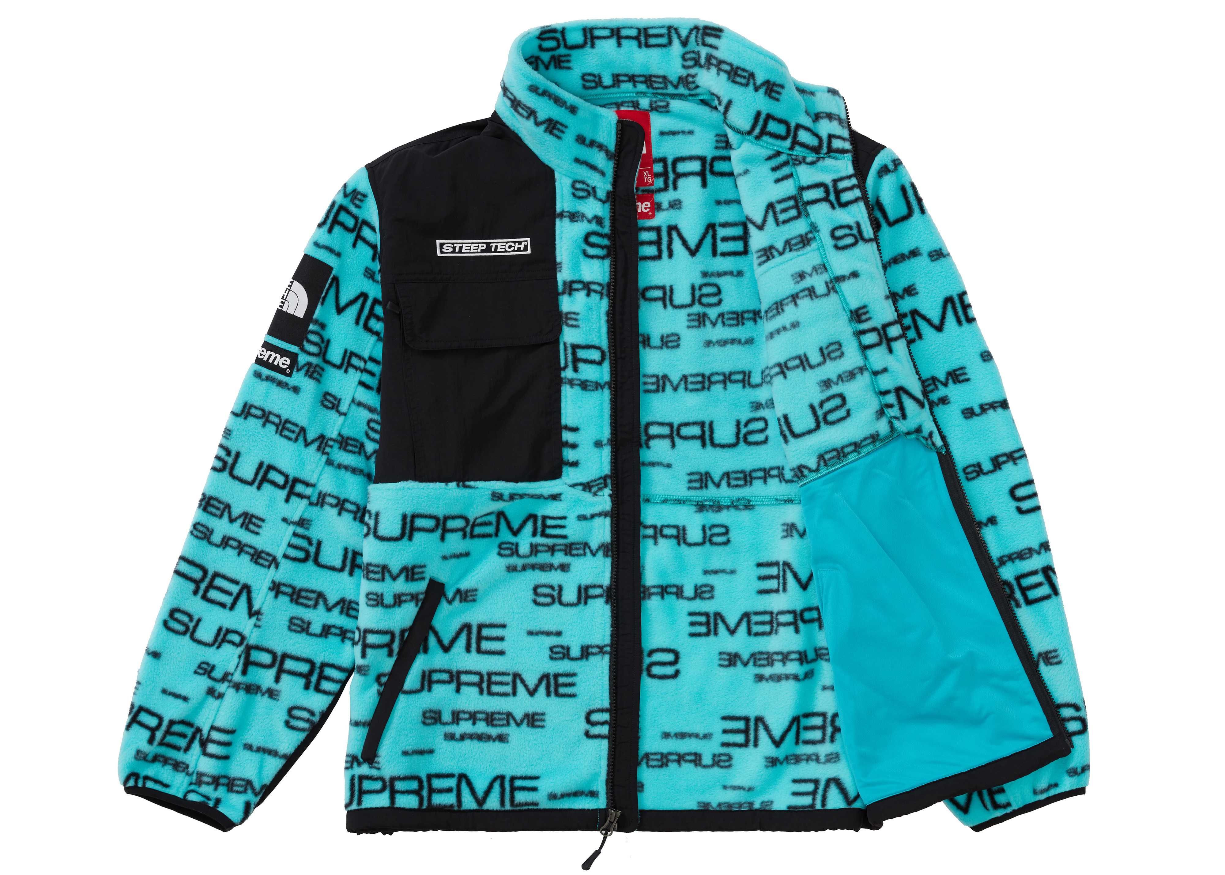 Supreme The North Face Steep Tech Fleece Jacket Teal Men's - FW21 - US