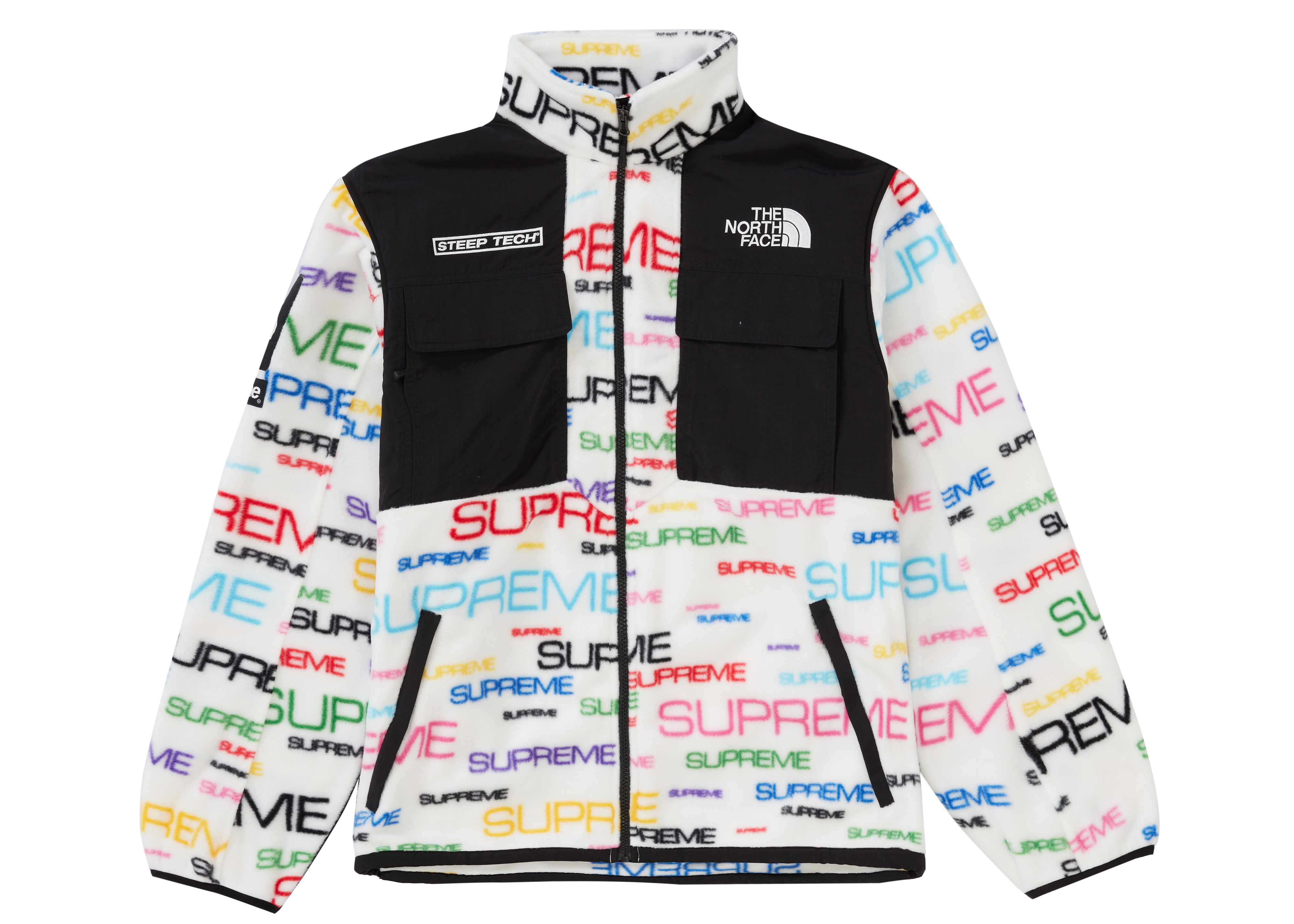 Supreme The North Face Steep Tech Fleece Jacket White - FW21 Men's 