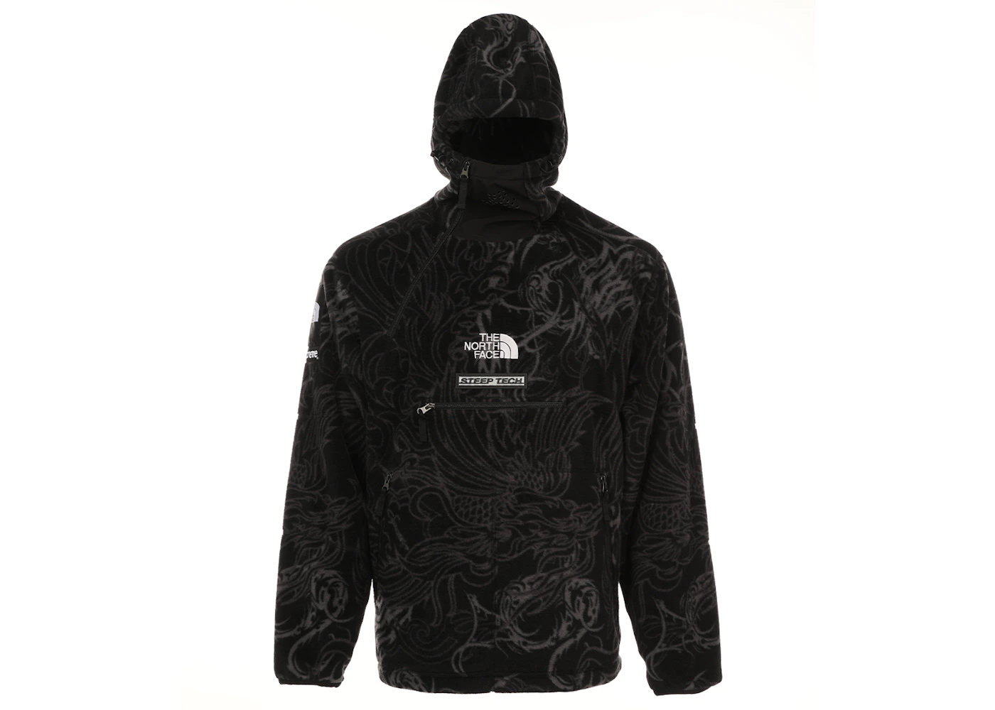 Supreme The North Face Steep Tech Fleece Pullover Black Dragon
