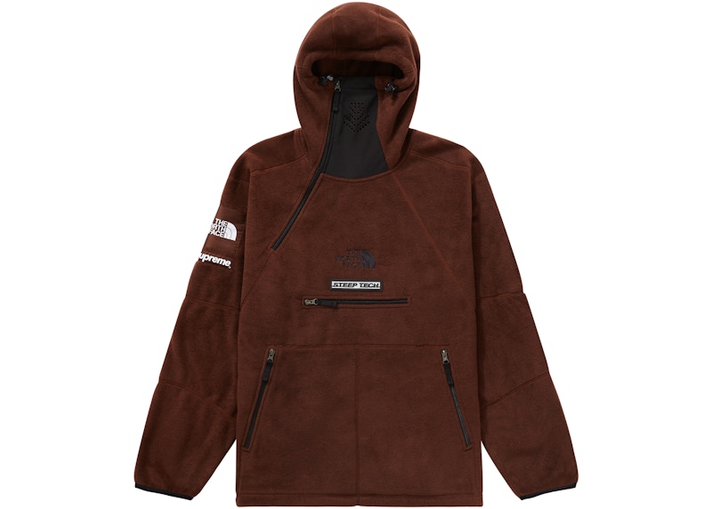 Supreme The North Face Steep Tech Fleece Pullover Brown Men's