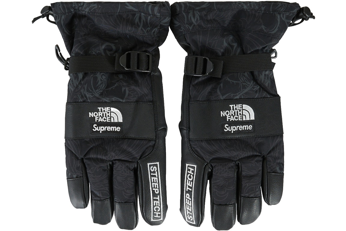 Pre-owned Supreme The North Face Steep Tech Gloves Black Dragon