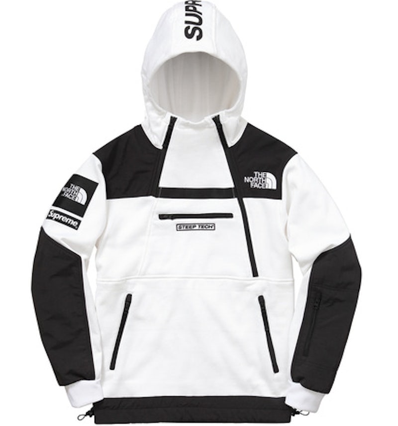 Supreme The North Face Steep Tech Hooded Sweatshirt White Men's