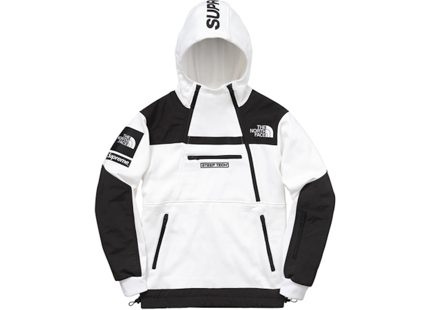 Supreme The North Face Steep Tech Hooded Sweatshirt White Men's