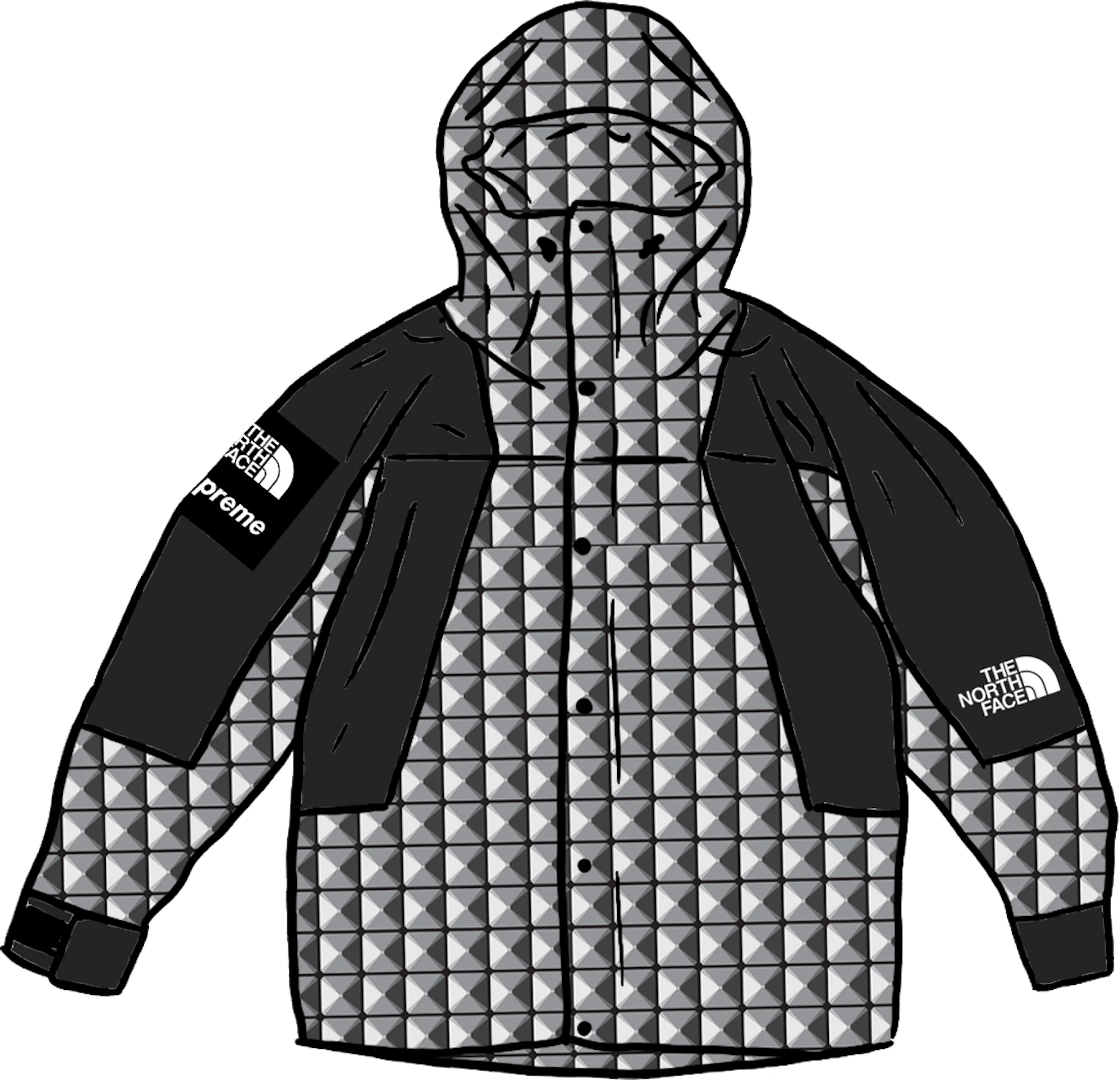 TNF Studded Mountain Light Jacket 黒ジャケット/アウター