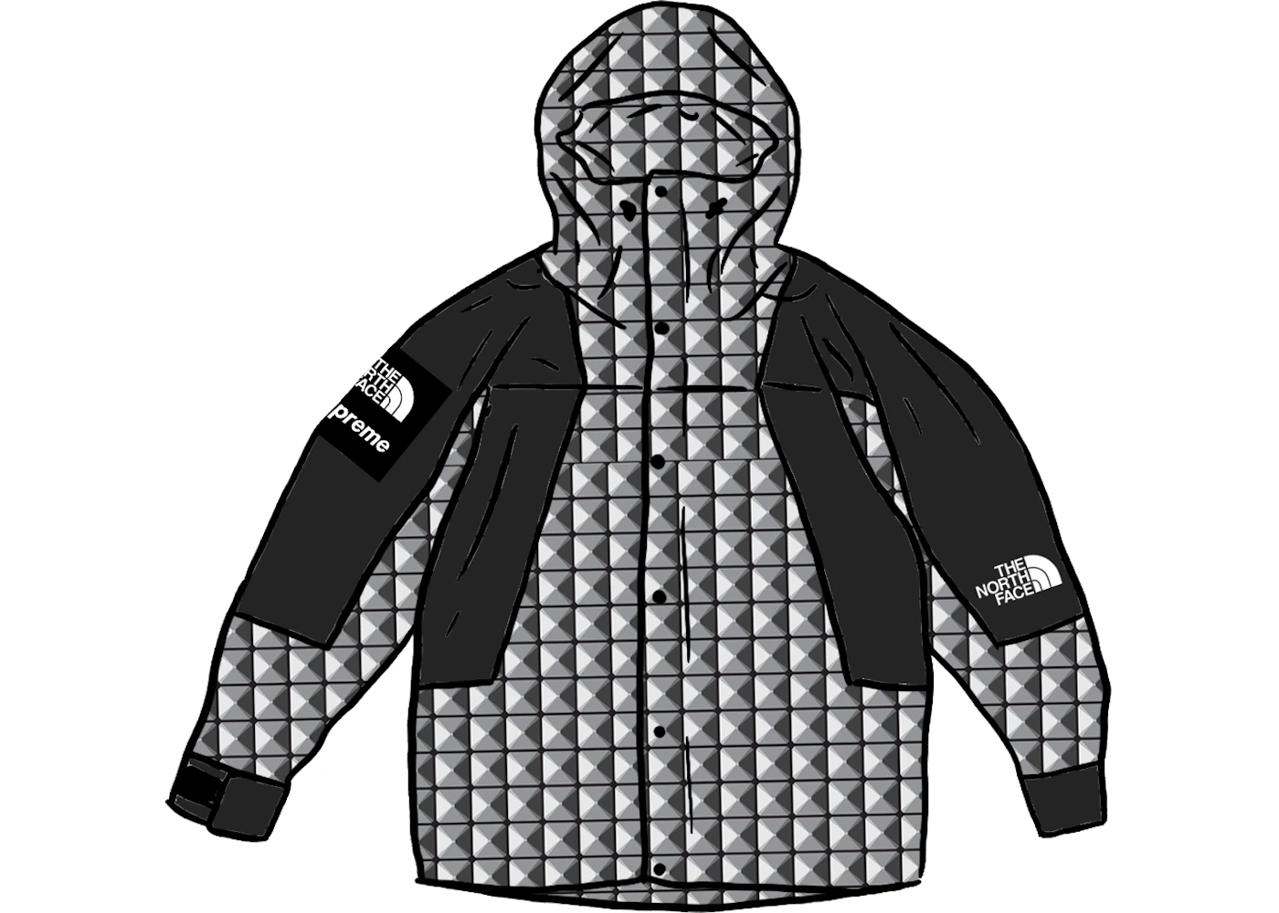 Supreme The North Face Studded Mountain Light Jacket Black Men's