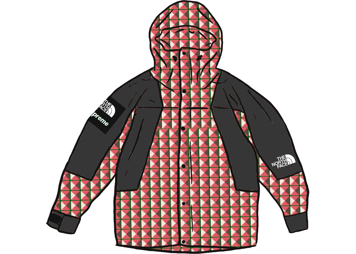 Supreme The North Face Studded Mountain Light Jacket Red Men's