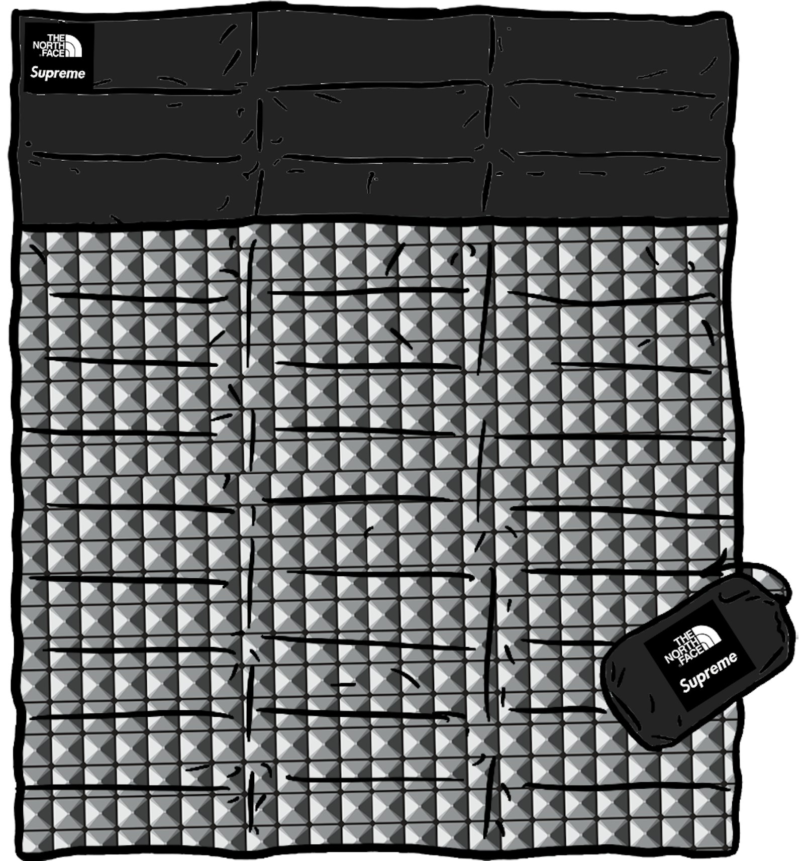 Supreme The North Face Studded Nuptse Blanket Black - SS21 - US