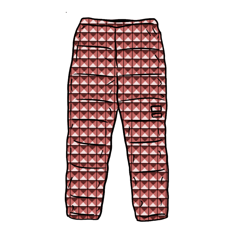 Pre-owned Supreme The North Face Studded Nuptse Pant Red
