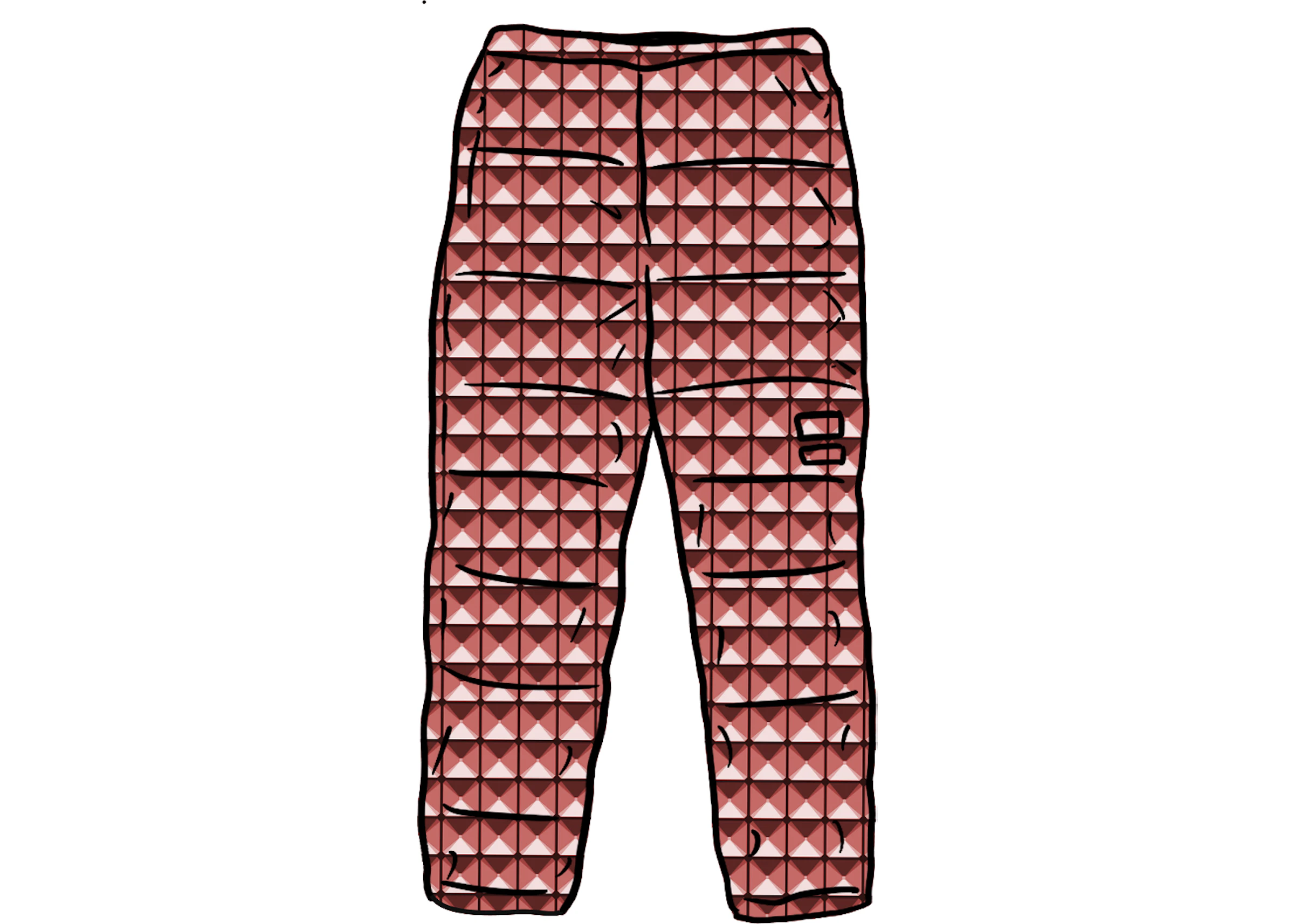 Supreme The North Face Studded Nuptse Pant Red - SS21 - US