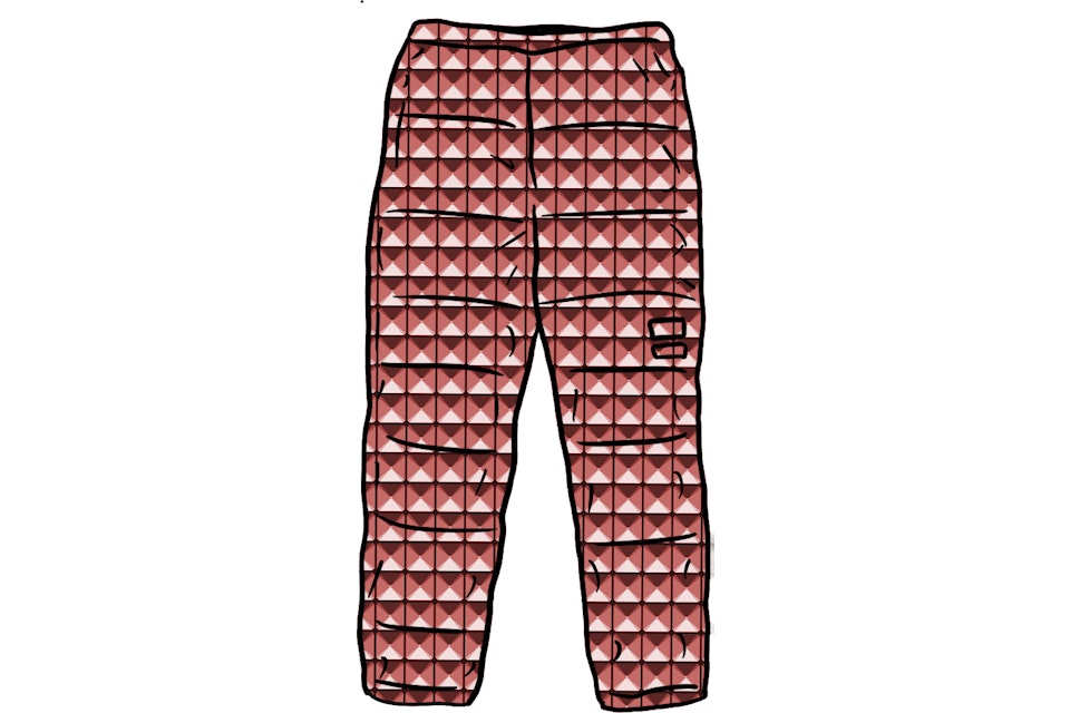 Supreme The North Face Studded Nuptse Pant Red