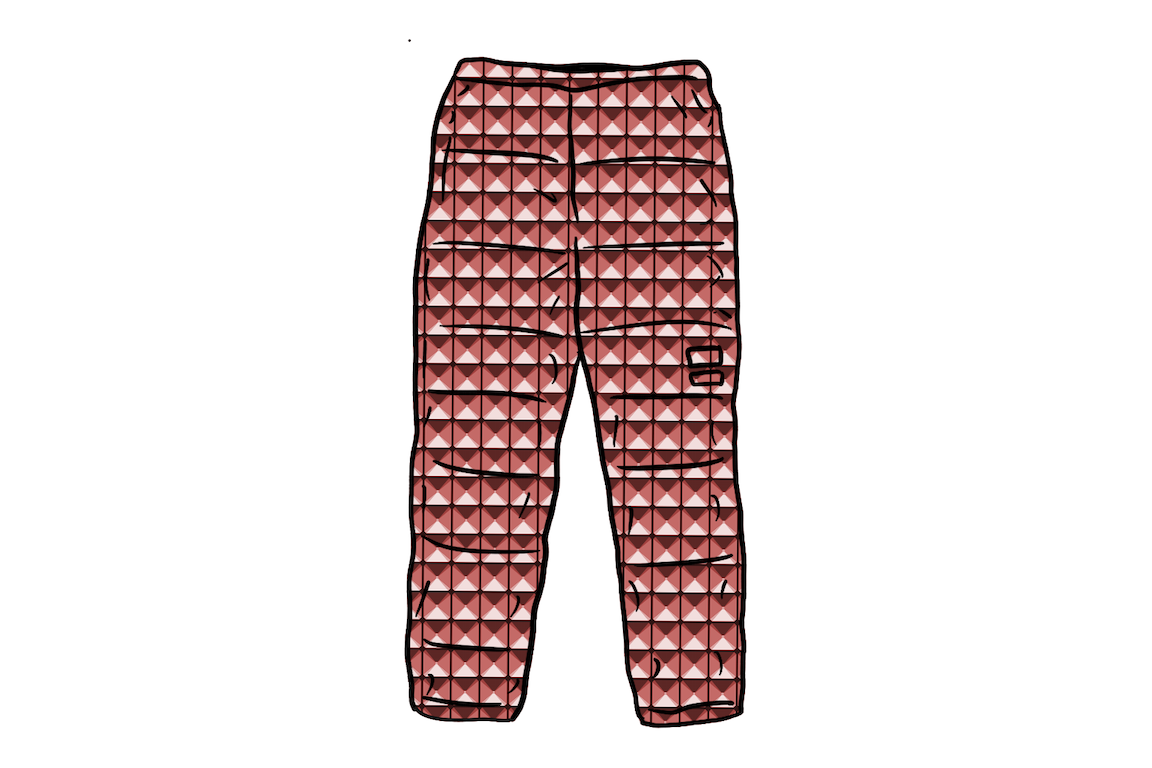 Pre-owned The North Face Studded Nuptse Pant Red