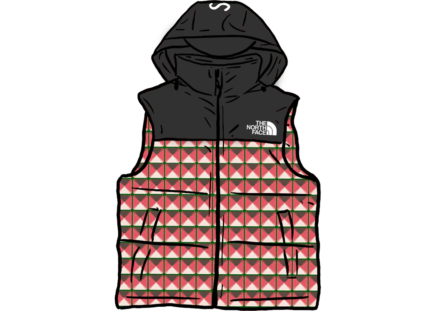 Supreme The North Face Studded Nuptse Vest Red - SS21 Men's - US