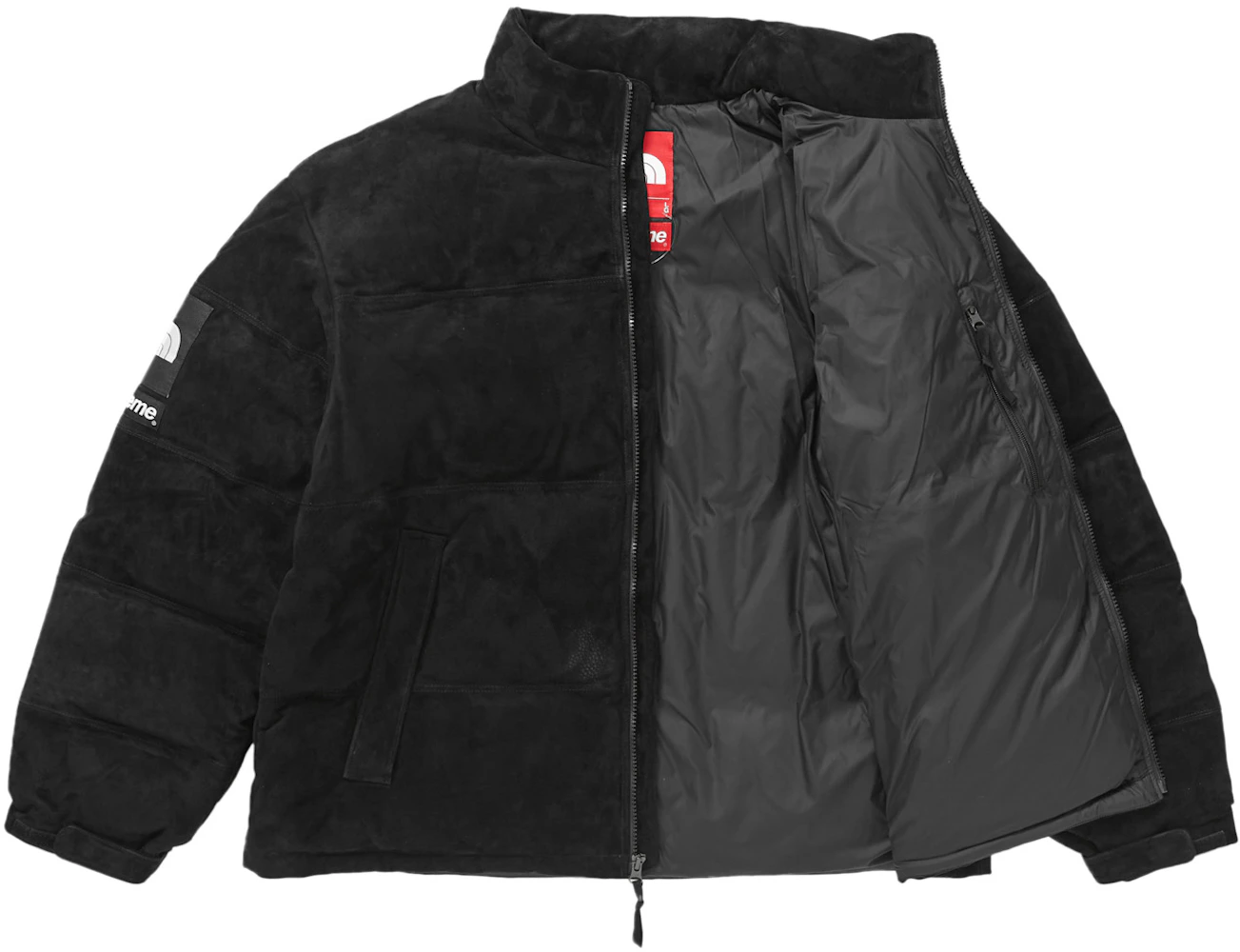 Supreme The North Face Suede Nuptse Jacket Black Men's - FW23 - GB