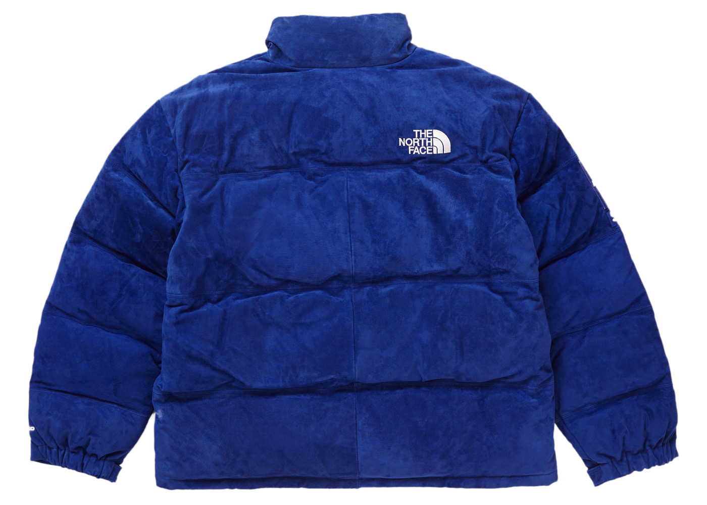 Supreme The North Face Suede Nuptse Jacket Blue