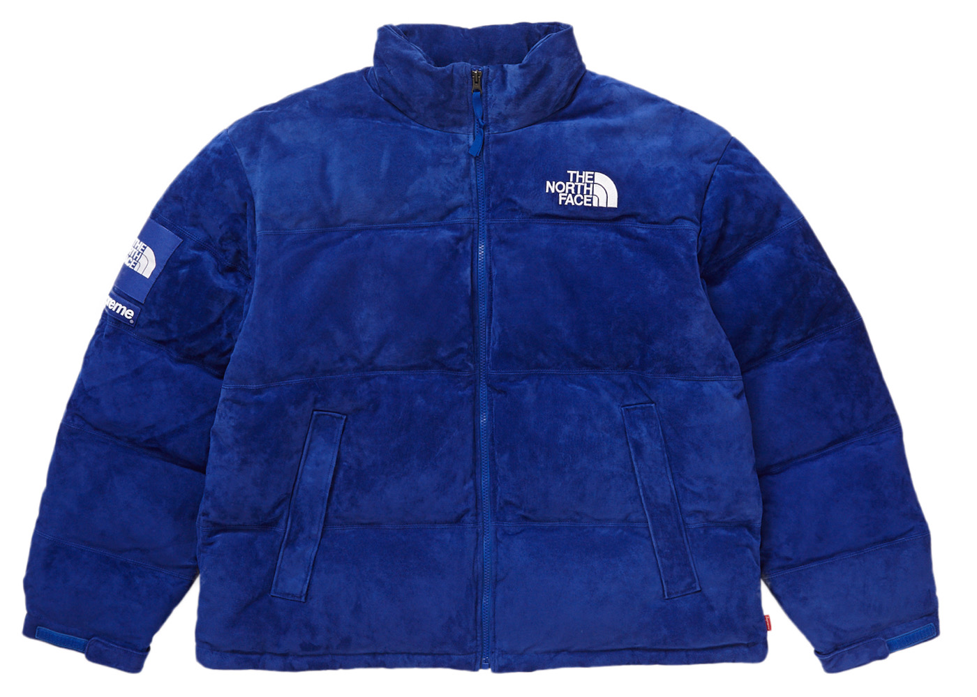 Supreme The North Face Suede Nuptse Jacket Blue Men's - FW23 - US