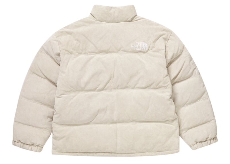 Supreme The North Face Suede Nuptse Jacket Stone