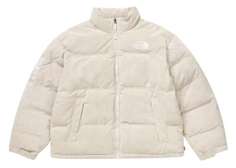 Supreme The North Face Suede Nuptse Jacket Stone